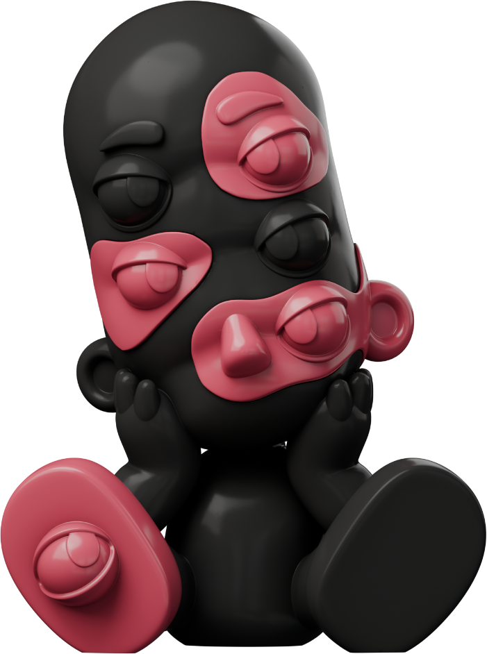 Full view of the Perceptive resin figurine